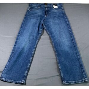 Lee Heritage High Rise Straight Leg Jeans A New Age Blue 12‎ M 112374073